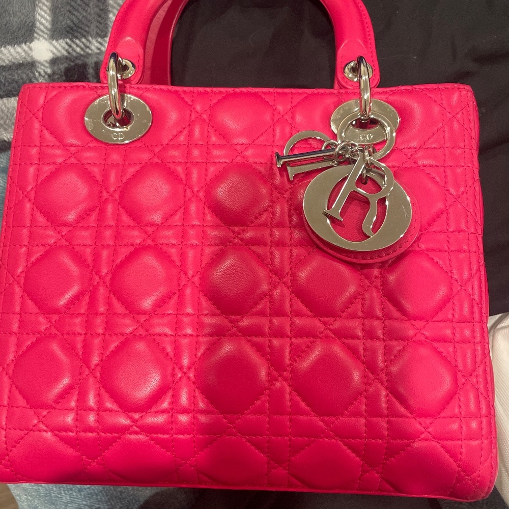 Lady Dior Cannage Medium Hot Pink